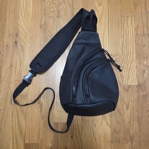 Duchamp Unisex Crossbody Sling Rubberized Casual Lightweight Travel Bag Black S
